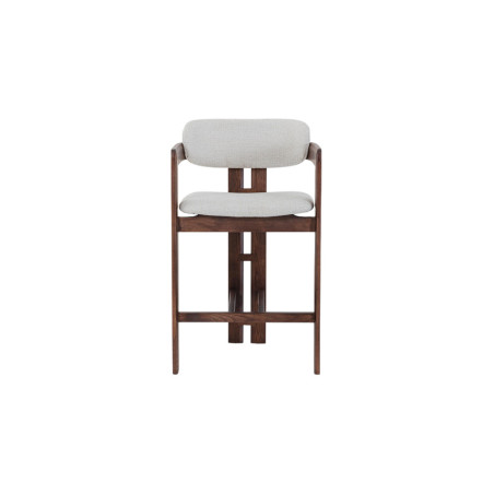 CAMOMILLE, chaise de comptoir hauteur 95 cm - bois massif et tissu - 2 coloris