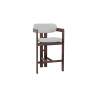CAMOMILLE, chaise de comptoir hauteur 95 cm - bois massif et tissu - 2 coloris