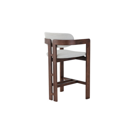 CAMOMILLE, chaise de comptoir hauteur 95 cm - bois massif et tissu - 2 coloris