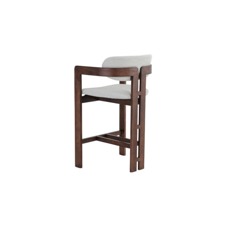 CAMOMILLE, chaise de comptoir hauteur 95 cm - bois massif et tissu - 2 coloris