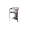CAMOMILLE, chaise de comptoir hauteur 95 cm - bois massif et tissu - 2 coloris