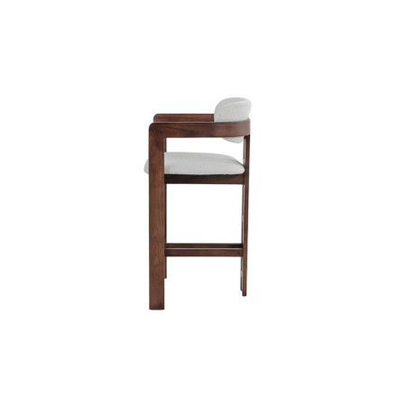 CAMOMILLE, chaise de comptoir hauteur 95 cm - bois massif et tissu - 2 coloris