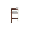CAMOMILLE, chaise de comptoir hauteur 95 cm - bois massif et tissu - 2 coloris