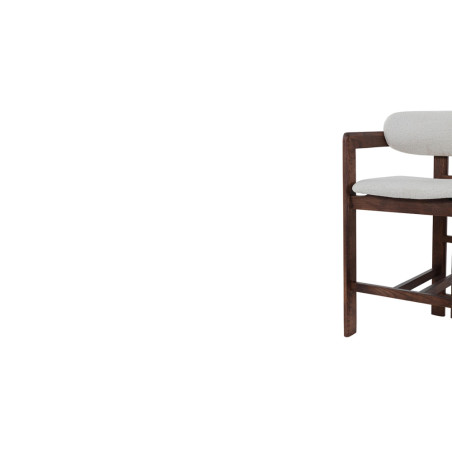 CAMOMILLE, chaise de comptoir hauteur 95 cm - bois massif et tissu - 2 coloris