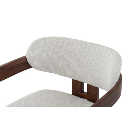 CAMOMILLE, chaise de comptoir hauteur 95 cm - bois massif et tissu - 2 coloris