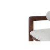 CAMOMILLE, chaise de comptoir hauteur 95 cm - bois massif et tissu - 2 coloris