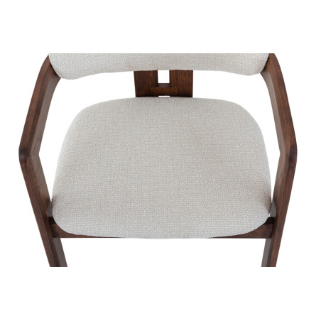 CAMOMILLE, chaise de comptoir hauteur 95 cm - bois massif et tissu - 2 coloris