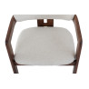 CAMOMILLE, chaise de comptoir hauteur 95 cm - bois massif et tissu - 2 coloris