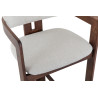 CAMOMILLE, chaise de comptoir hauteur 95 cm - bois massif et tissu - 2 coloris