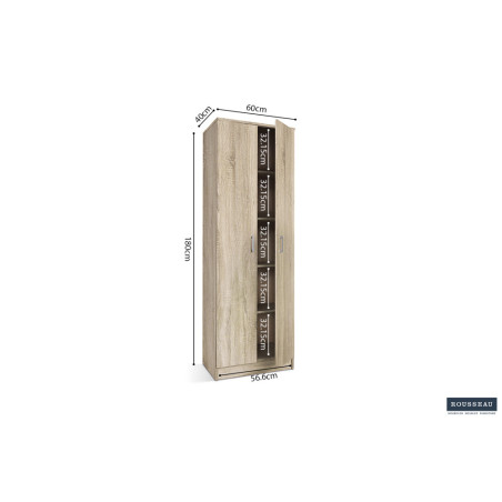 ROSEE, armoire de rangement 60 cm - 2 portes - 3 finitions