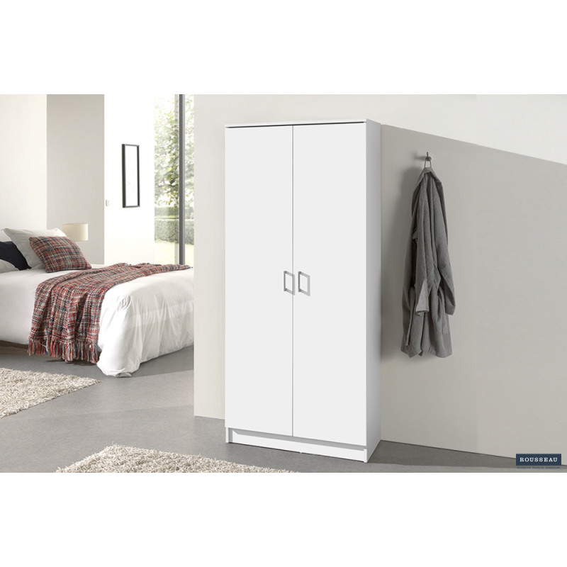 ROSEE, armoire de rangement 80 cm - 2 portes - 3 finitions
