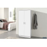 ROSEE, armoire de rangement 80 cm - 2 portes - 3 finitions
