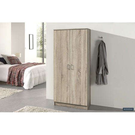 ROSEE, armoire de rangement 80 cm - 2 portes - 3 finitions