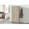 ROSEE, armoire de rangement 80 cm - 2 portes - 3 finitions