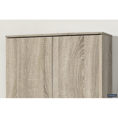 ROSEE, armoire de rangement 80 cm - 2 portes - 3 finitions