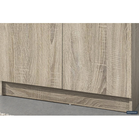 ROSEE, armoire de rangement 80 cm - 2 portes - 3 finitions