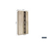 ROSEE, armoire de rangement 80 cm - 2 portes - 3 finitions