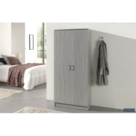 ROSEE, armoire de rangement 80 cm - 2 portes - 3 finitions