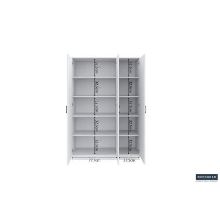 ROSEE, armoire de rangement 120 cm - 3 portes - 3 finitions