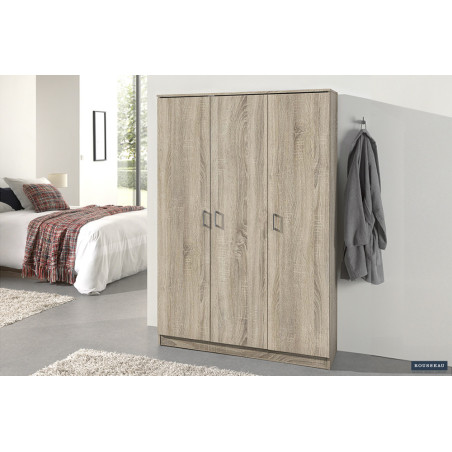 ROSEE, armoire de rangement 120 cm - 3 portes - 3 finitions