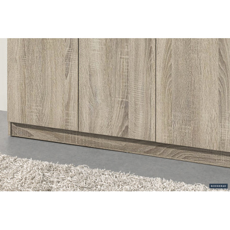 ROSEE, armoire de rangement 120 cm - 3 portes - 3 finitions
