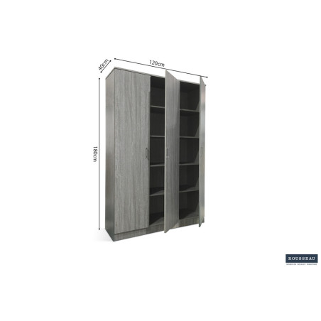 ROSEE, armoire de rangement 120 cm - 3 portes - 3 finitions