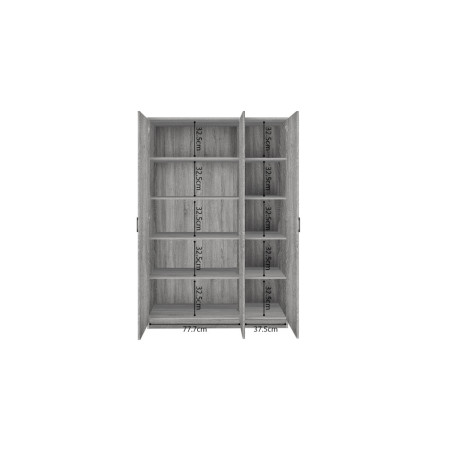 ROSEE, armoire de rangement 120 cm - 3 portes - 3 finitions