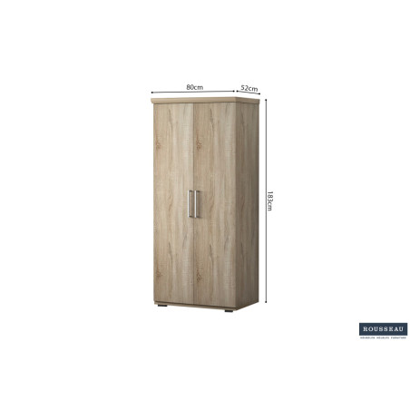 MISTRAL, armoire 80 cm - 2 portes - 2 finitions