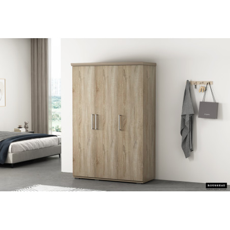 MISTRAL, armoire 120 cm - 3 portes - 2 finitions