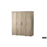 MISTRAL, armoire 160 cm - 4 portes - 2 finitions
