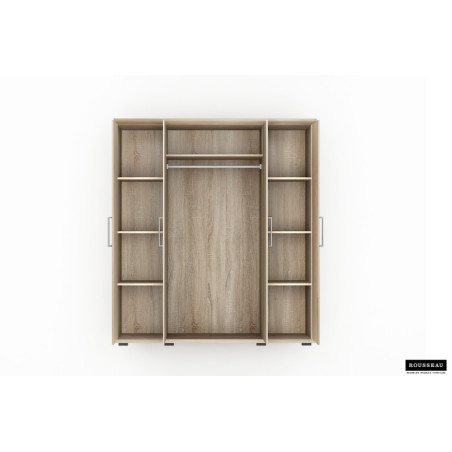 MISTRAL, armoire 160 cm - 4 portes - 2 finitions