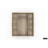 MISTRAL, armoire 160 cm - 4 portes - 2 finitions
