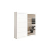 MISTRAL, armoire 182,5 cm - 2 portes coulissantes, 1 porte miroir - 2 finitions