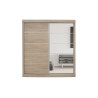 MISTRAL, armoire 182,5 cm - 2 portes coulissantes, 1 porte miroir - 2 finitions