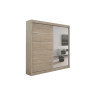 MISTRAL, armoire 182,5 cm - 2 portes coulissantes, 1 porte miroir - 2 finitions