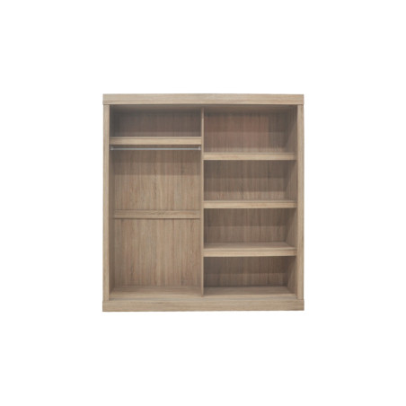 MISTRAL, armoire 182,5 cm - 2 portes coulissantes, 1 porte miroir - 2 finitions