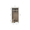 MARINIERE, armoire 80 cm - 2 portes - 3 finitions