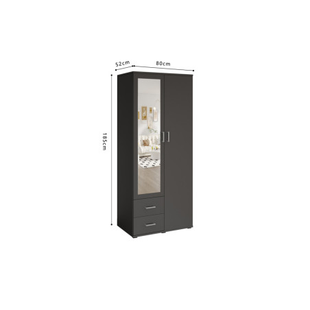 MARINIERE, armoire 80 cm - 2 portes - 3 finitions