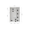 MARINIERE, armoire 120 cm - 3 portes - 3 finitions