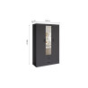 MARINIERE, armoire 120 cm - 3 portes - 3 finitions