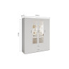 MARINIERE, armoire 160 cm - 4 portes - 3 finitions