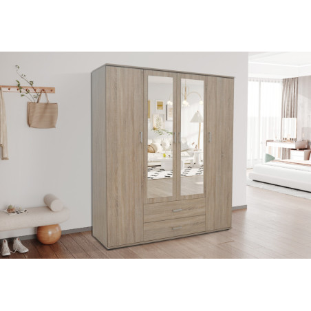 MARINIERE, armoire 160 cm - 4 portes - 3 finitions