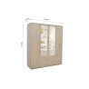 MARINIERE, armoire 160 cm - 4 portes - 3 finitions