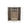 MARINIERE, armoire 160 cm - 4 portes - 3 finitions