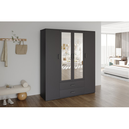 MARINIERE, armoire 160 cm - 4 portes - 3 finitions