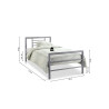 SANTAL, lit - métal - sommier inclus - 3 tailles