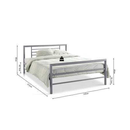 SANTAL, lit - métal - sommier inclus - 3 tailles