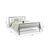 SANTAL, lit - métal - sommier inclus - 3 tailles