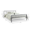 SANTAL, lit - métal - sommier inclus - 3 tailles