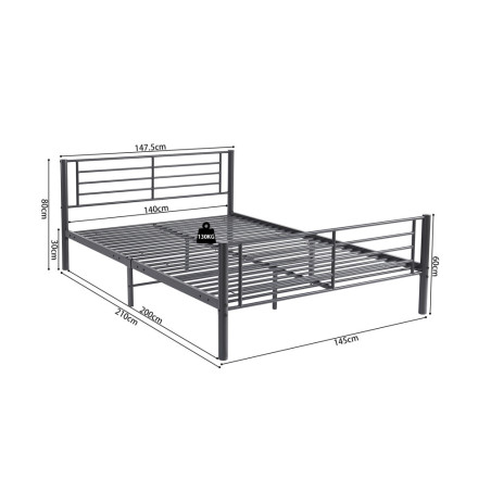 SEQUOIA, lit - métal - sommier inclus - 3 tailles